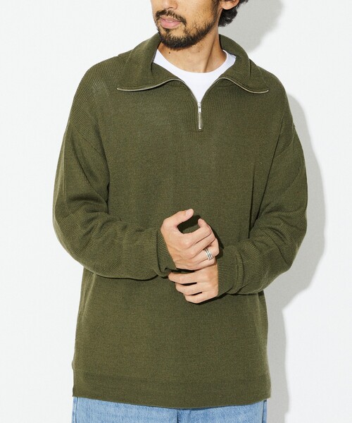 「Firsthand」 長袖ニット M ベージュ メンズ_画像4