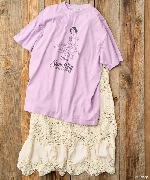 Alltimers スノーホワイト ビーニー　ディズニー　白雪姫 FREAK'S STORE tシャツ 「DISNEY Snow White」 モノクロフロント
