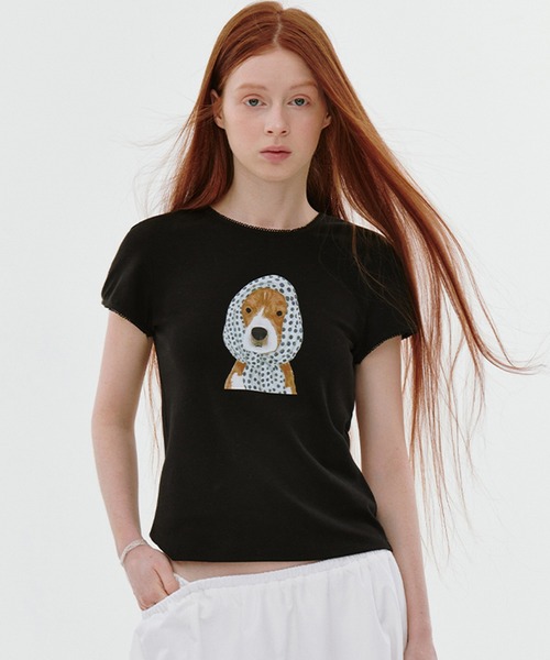 tシャツ ドッグプリントTシャツ FC25S086「Fano Studios」「2025SS」 レディース メンズ tシャツ ドッグプリントTシャツ FC25S086「Fano Studios