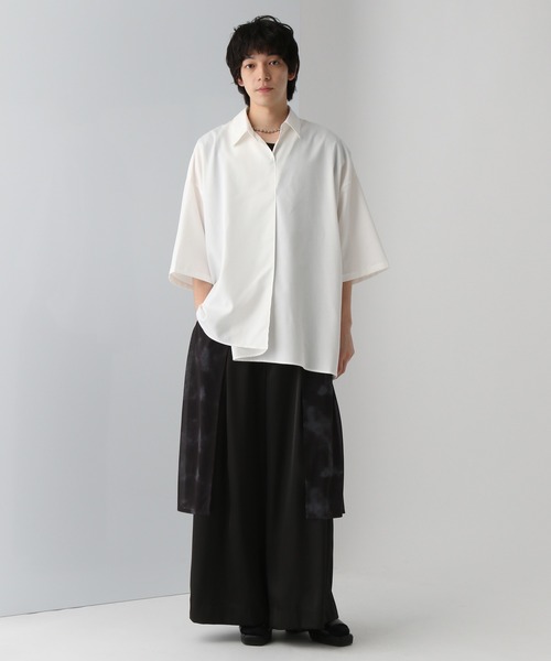 HARE スキッパー シャツ HARE シャツ ドレープスキッパーシャツ(HARE) メンズ : ZOZOTOWN