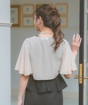 カーディガン 半袖 ボレロ 結婚式 ショート丈...の詳細画像5