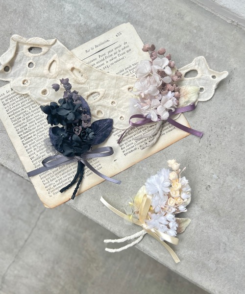 m.soeur（エムスール） ブローチ スズランの花束コサージュ レディース