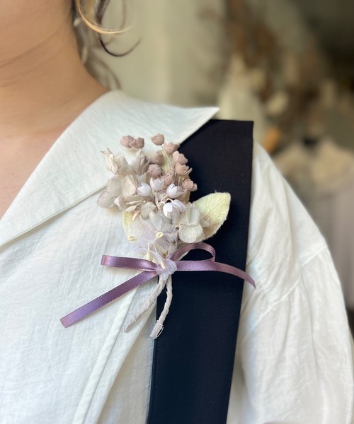 m.soeur（エムスール） ブローチ スズランの花束コサージュ レディース