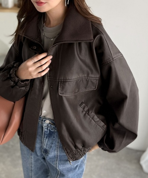 Java ブルゾン アウター 「JaVaジャバコラボ」ゆるっとシルエットで