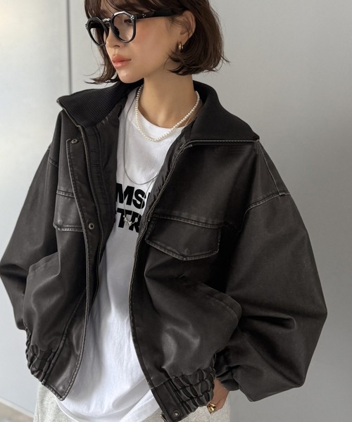 Java ブルゾン アウター 「JaVaジャバコラボ」ゆるっとシルエットで