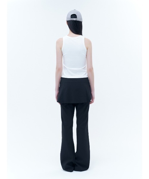 MISEKI SEOUL ■ Pleats skirt pants Miseki seoul】Layered skirt pants set | OUR BRAND,Miseki