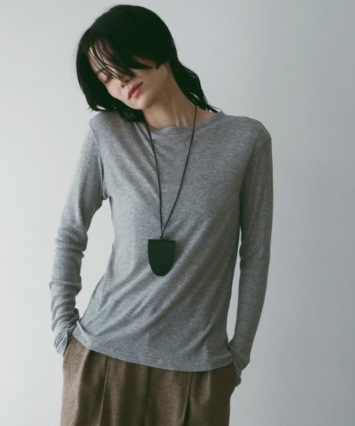 anuke（アンヌーク） tシャツ Layered Sheer Long T-shirts レディース