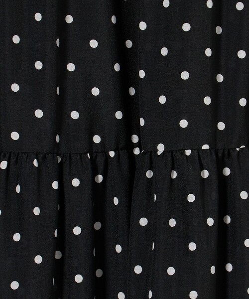 UNITED ARROWS ワンピース Vネック ドット ティアードワンピース