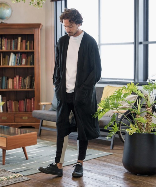 「CAMBIO」 ニットカーディガン L ベージュ メンズ_画像8