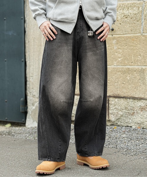 美品✨ジバンシィ ダメージデニム レザーパネル デストロイ加工 ヴィンテージ風 GIVENCHY（ジバンシィ） VINTAGE DENIM JEANS ヴィンテージ加工