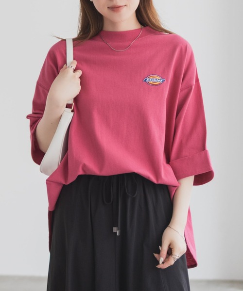 Dickies（ディッキーズ） tシャツ 刺繍6分袖 ロールアップTシャツ