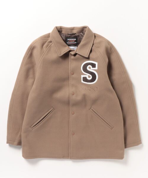 SKOOKUM（スクーカム） スタジャン M ベージュ メンズ : ZOZOTOWN