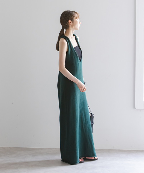 【NOBLE 】ロングワンピース NOBLE ワンピース バックノットロングワンピース : ZOZOTOWN