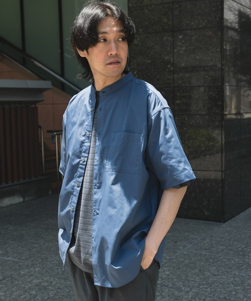シャツ TC バンドカラー ショートスリーブシャツ メンズ | URBAN RESEARCH DOORS | 24