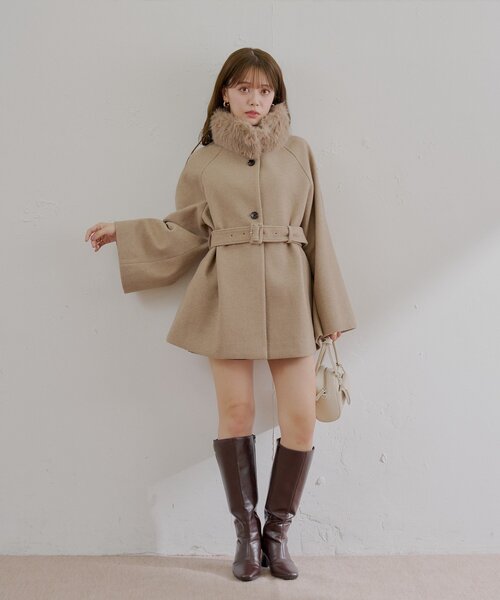 Chico（チコ） コート アウター 「WEB限定/REVIVAL」ファー取り外し