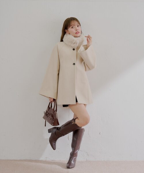 Chico（チコ） コート アウター 「WEB限定/REVIVAL」ファー取り外し