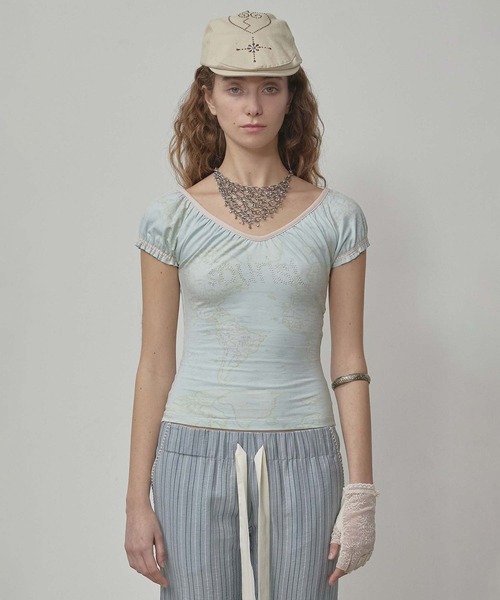 【SCULPTOR】 Tourist Scoop Back Tee ♥2Color Tourist Scoop Back Tee Raw – Sculptor