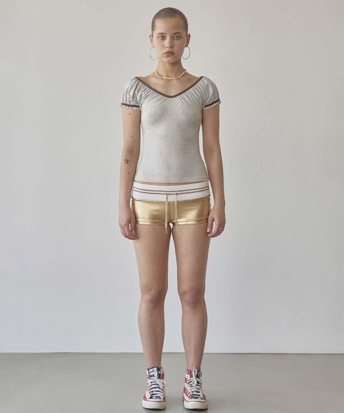 SCULPTOR Tシャツ Puff Sleeve Top Cream クリーム SCULPTOR Tシャツ Puff Sleeve Top Cream クリームの通販はau PAY