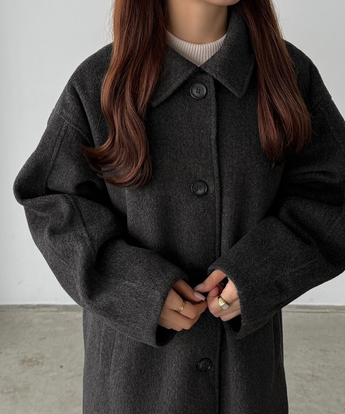 callautia（カラウティア） ステンカラーコート コート ボリューム