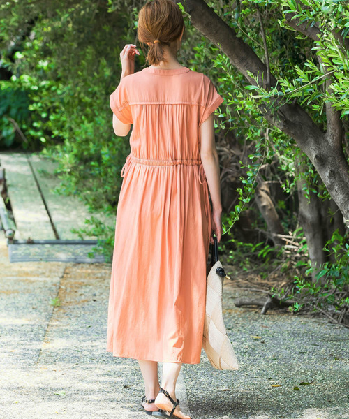 URBAN RESEARCH ROSSO WOMEN」 半袖ワンピース FREE オレンジ