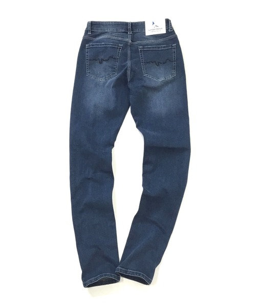 「London Denim」 ダメージ加工デニムパンツ MEDIUM インディゴブルー メンズ