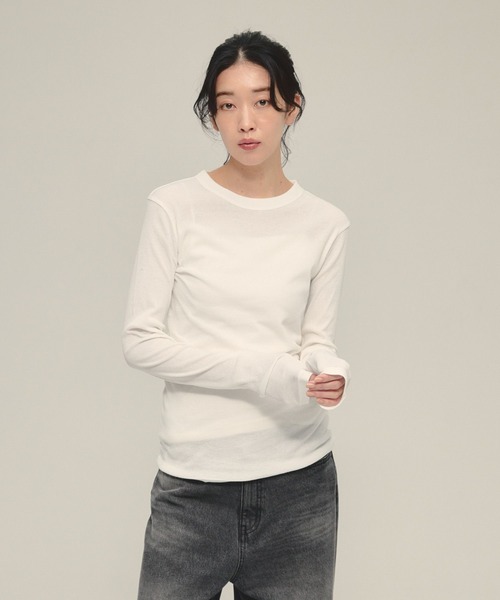tシャツ 「eL」Sheer Fit Rib Pullover LS/583675 レディース | ブランド登録なし