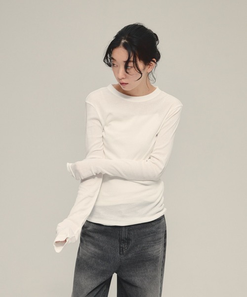 tシャツ 「eL」Sheer Fit Rib Pullover LS/583675 レディース | ブランド登録なし | 09
