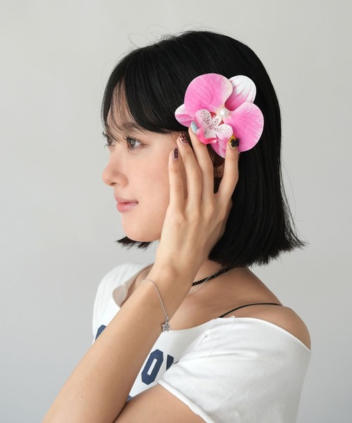Port（ポート） ヘアクリップ 「 」 胡蝶蘭 モチーフ ヘアクリップ_