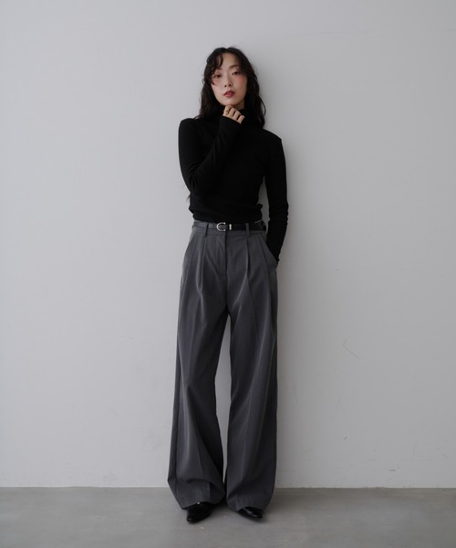 パンツ GGD Belted wide slacks WIDE SLACKS | OHGA