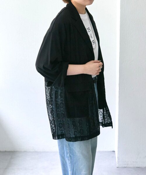 ear PAPILLONNER コート アウター レース切替ジャケット「SUM1