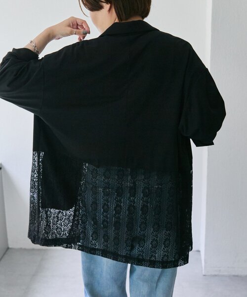 ear PAPILLONNER コート アウター レース切替ジャケット「SUM1