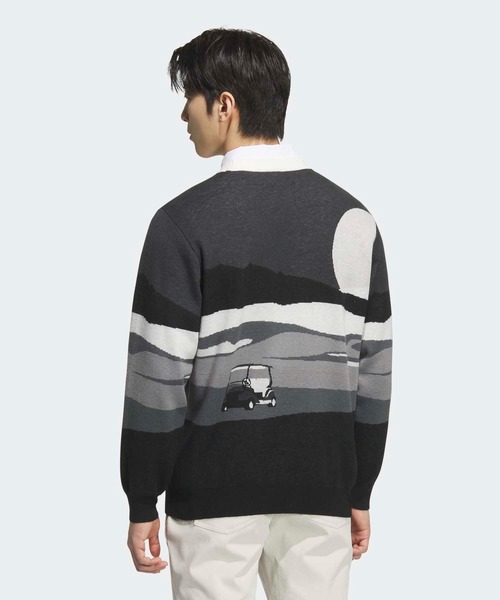 新品＊adidas golf 長袖セーター adidas（アディダス） セーター ニット アーカイブグラフィック V