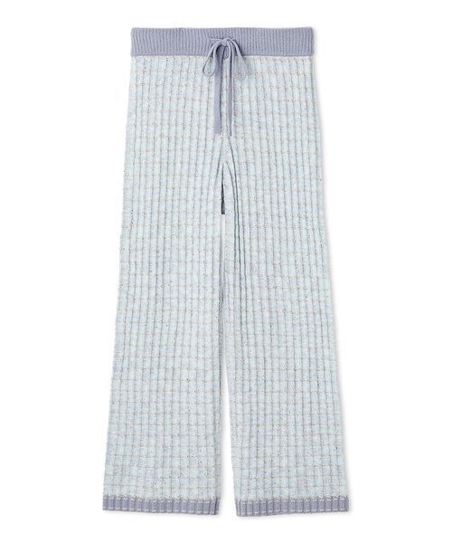 SNIDEL HOME パジャマ ルームウェア ラメニットツイードロングパンツ