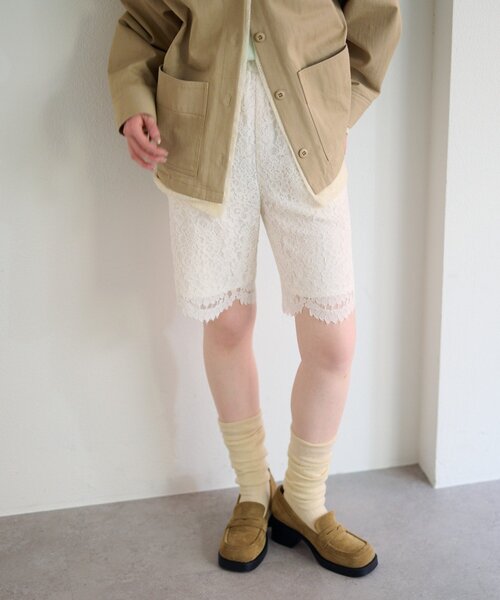 Kastane（カスタネ） パンツ レースバイカーパンツ レディース