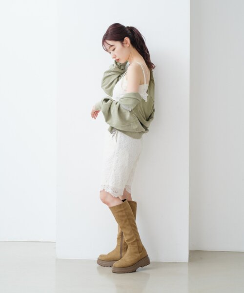 Kastane（カスタネ） パンツ レースバイカーパンツ レディース