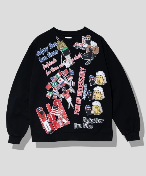 tシャツ modem design/モデムデザイン　総柄おじさんロンTee-1 メンズ レディース | go slow caravan