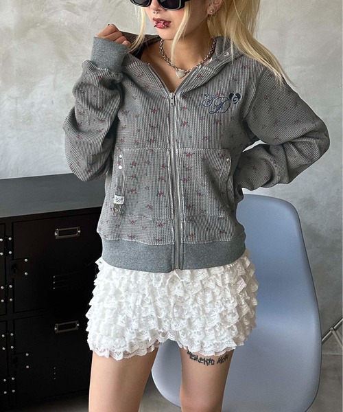 sedacle アソート柄ジップパーカー チェック アソート柄ジップパーカー【SETUP着用可能】（パーカー）｜sedacle