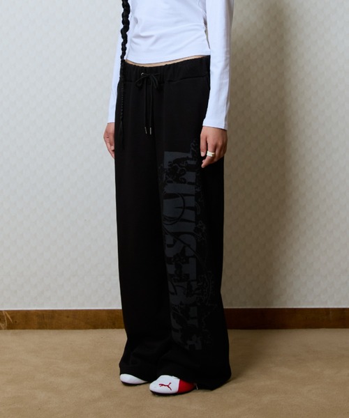 LUVISTRUE ワイドパンツ スウェットパンツ ジャージ GT LOGO