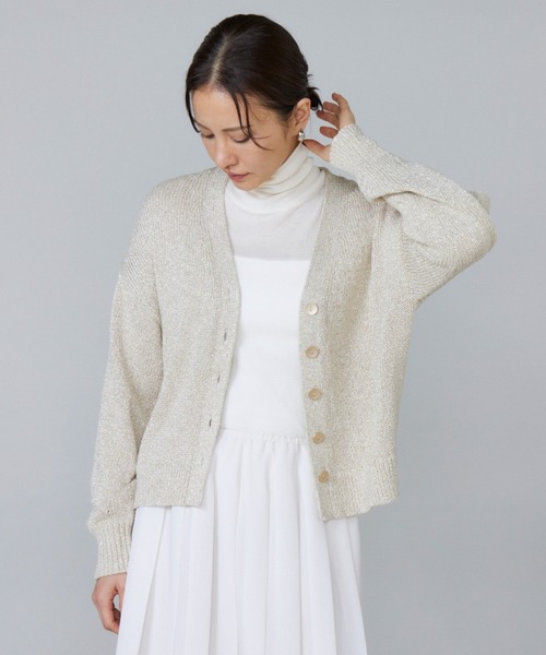 Le souk（ルスーク） カーディガン シャイニーカーディガン レディース