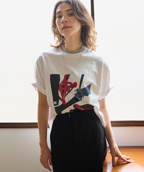 「UNFILO」 半袖Tシャツ MEDIUM グレー レディース_画像5