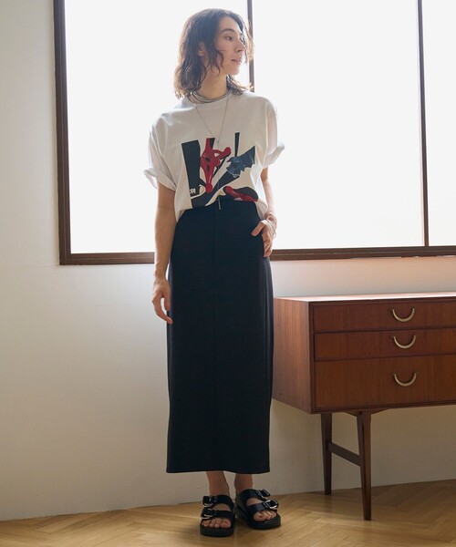 「UNFILO」 半袖Tシャツ MEDIUM グレー レディース_画像7