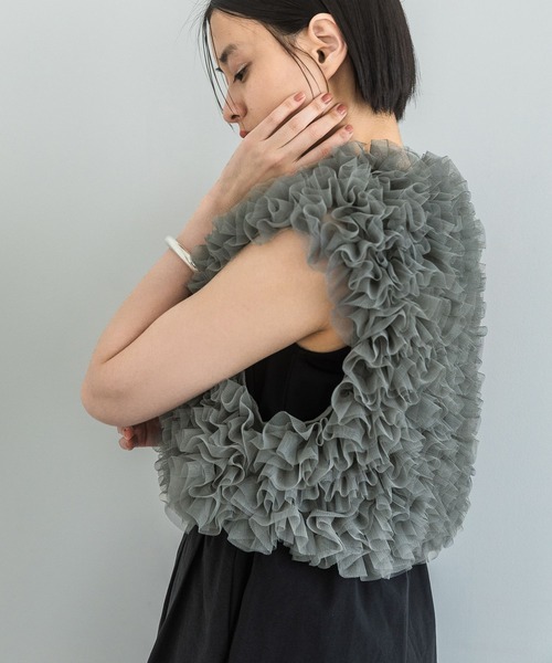 「A part by」 ベスト FREE ダークネイビー レディース_画像3