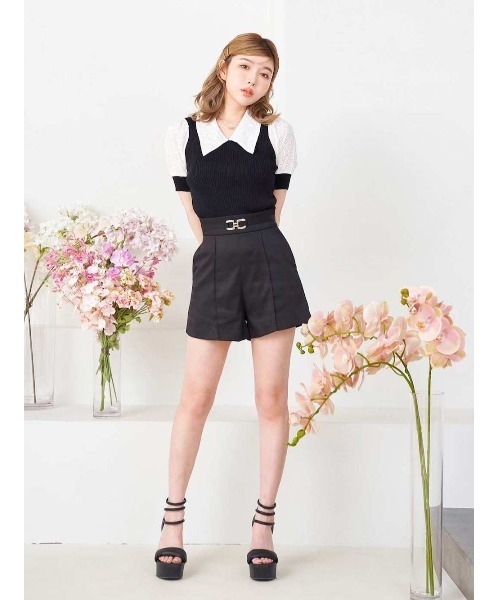 Darich ブラック 半袖 Darich（ダーリッチ） 半袖ニット FREE ブラック レディース