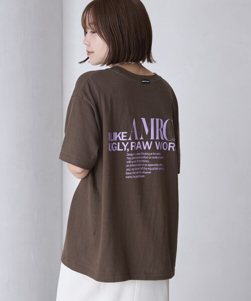 AMERICANA（アメリカーナ） 半袖Tシャツ FREE ブラウン レディース