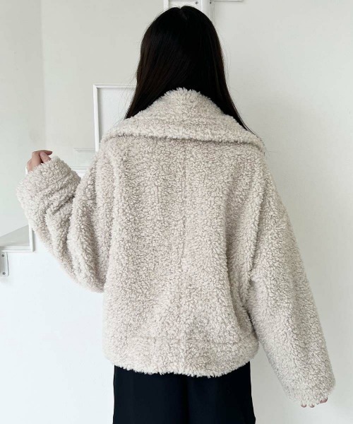 F i.n.t（フィント） コート アウター ビッグカラーボアコート/fint