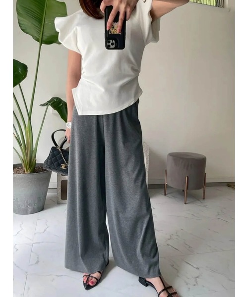 「M y u」 半袖カットソー FREE ホワイト レディース_画像5