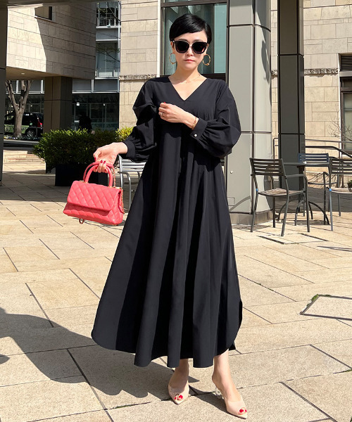 JENNE」 長袖ワンピース SMALL ブラック レディース : ZOZOTOWN Yahoo