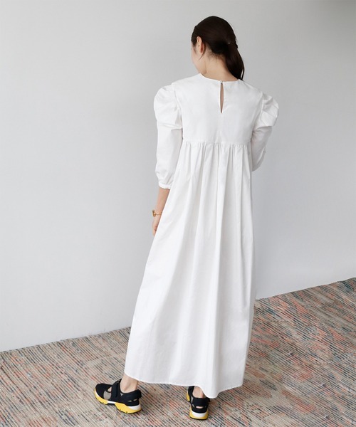 「ELFRANK」 半袖ワンピース FREE オフホワイト レディース_画像2