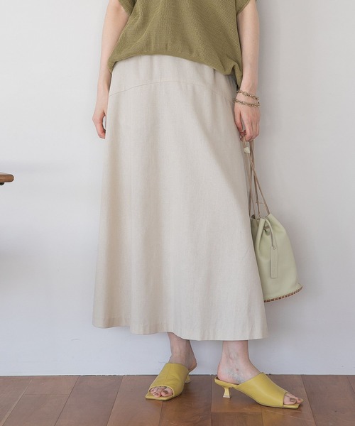 「A part by」 フレアスカート FREE ライトベージュ レディース_画像2
