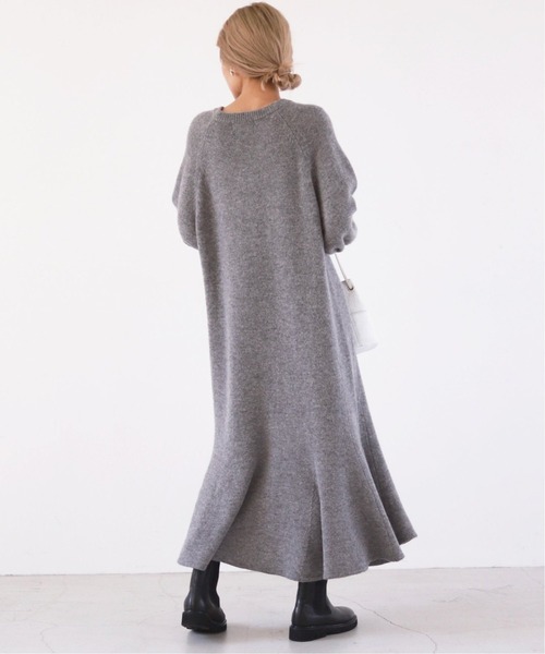 新品未使用　SLOBE IENA イエナ　ワンピース　Uネック　完売品 セール】《WEB限定/追加》ウォッシャブルスムース ニットワンピース